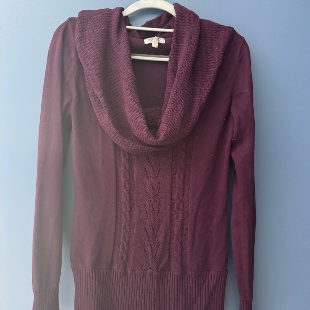 Buffalo David Bitton Deep Purple Cowl Neck Sweater